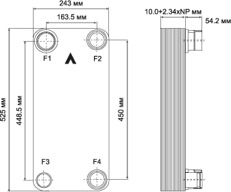 Пластинчатый теплообменник фреон вода SWEP V200T. Испаритель